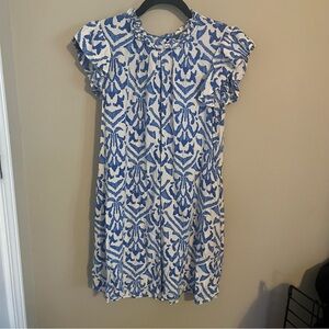 Blue patterned dress